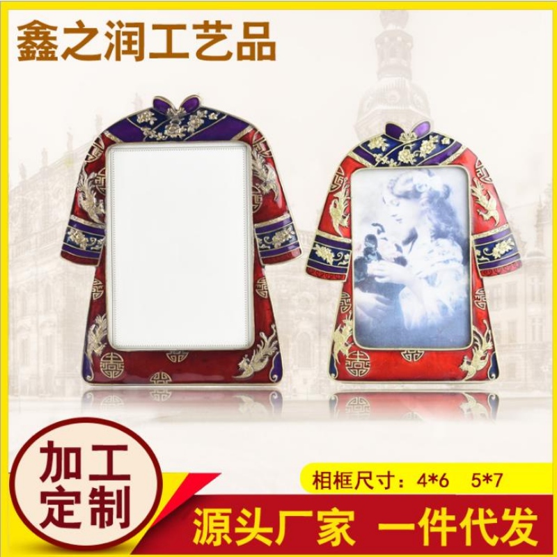 Metal photo frame creative photo frame decoration table custom enamel color classic studio photo frame table foreign trade wholesale